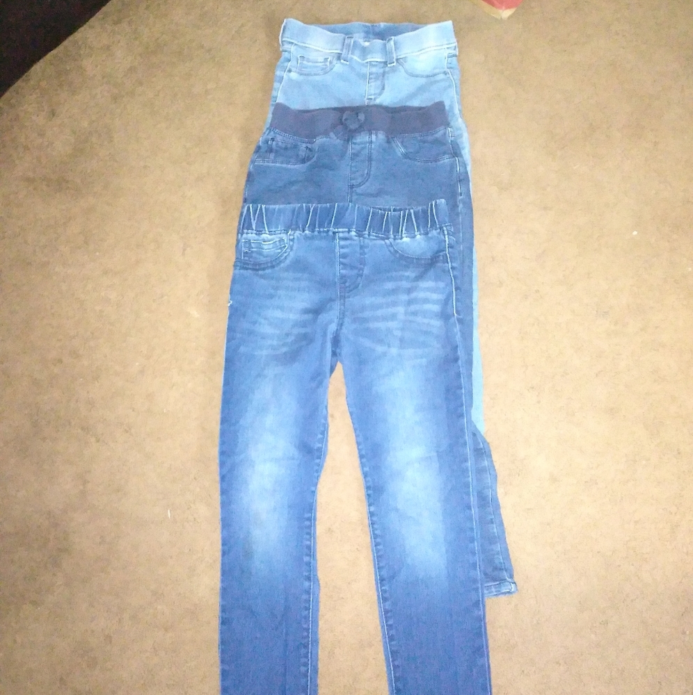 7 pair of girls jeggings/jeans and sweat pants